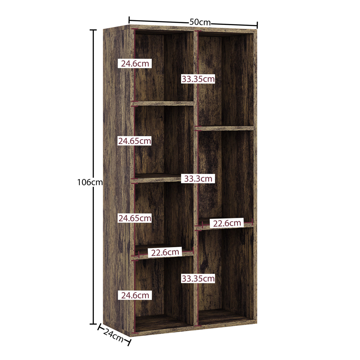 7-Cube Storage Cabinet Unit, Grey