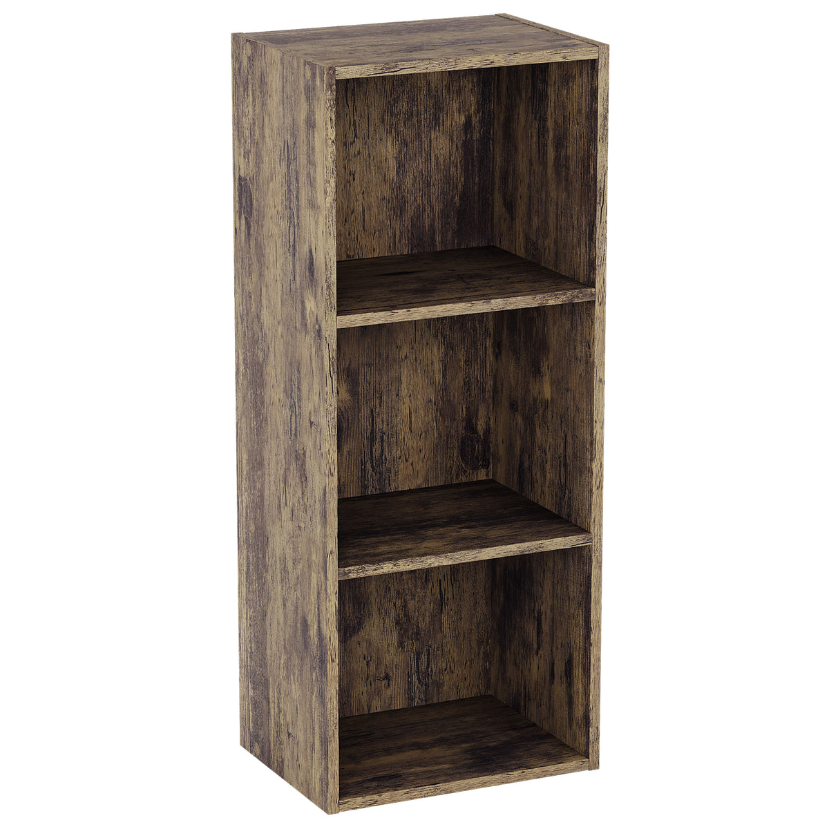Oxford 3-Tier Cube Bookcase - Dark Wood