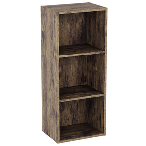 Oxford 3-Tier Cube Bookcase - Dark Wood