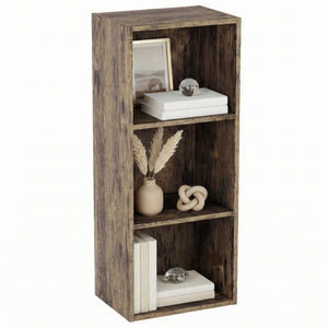 Oxford 3-Tier Cube Bookcase - Dark Wood