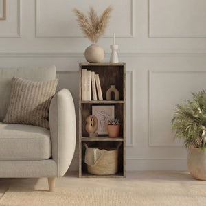 Oxford 3-Tier Cube Bookcase - Dark Wood