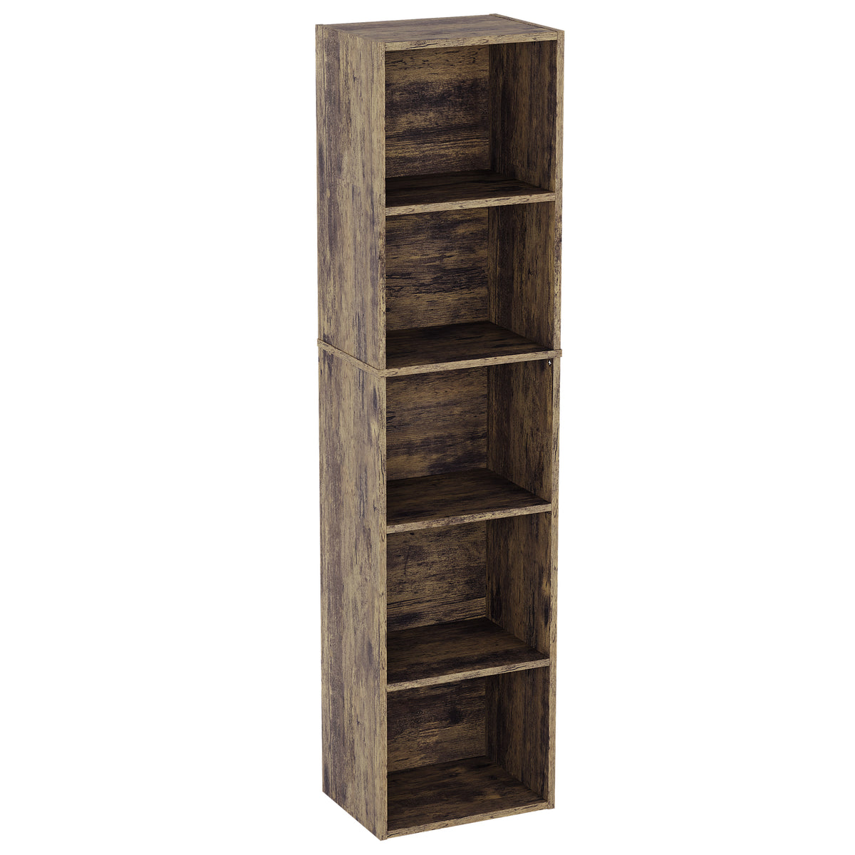 Oxford 5-Tier Cube Bookcase - Dark Wood