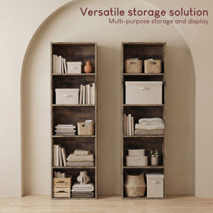 Oxford 5-Tier Cube Bookcase - Dark Wood