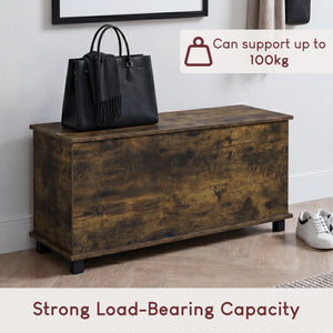 Leon Storage Ottoman - Rustic Brown