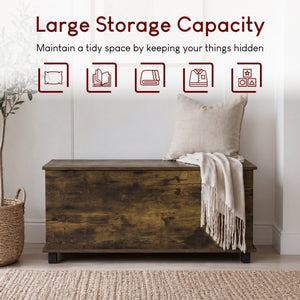 Leon Storage Ottoman - Rustic Brown