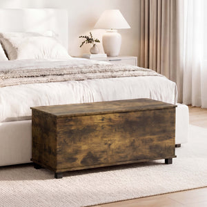Leon Storage Ottoman - Rustic Brown