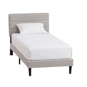 Vandura Single Fabric Bed and Mattress, Beige Linen