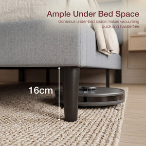 Vandura King Size Fabric Bed, Light Grey Linen