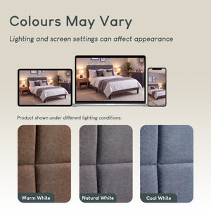 Velmora Double Fabric Bed and Mattress Dark Grey Linen