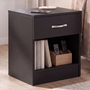 Riano 1 Drawer Bedside  Chest Set White Bedroom Storage Unit
