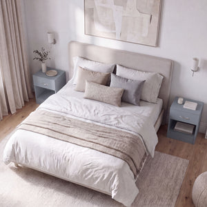 Riano 1 Drawer Bedside  Chest Set Grey Bedroom Storage Unit
