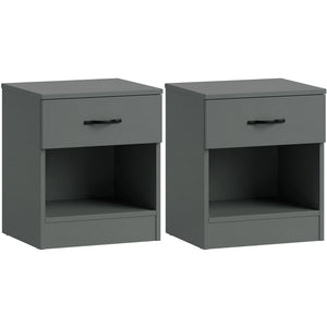 Riano 1 Drawer Bedside  Chest Set Green Bedroom Storage Unit
