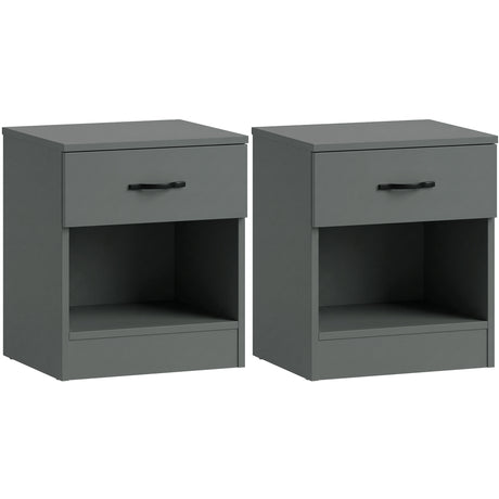 Riano 1 Drawer Bedside  Chest Set Green Bedroom Storage Unit
