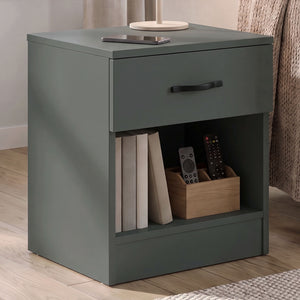 Riano 1 Drawer Bedside  Chest Set Green Bedroom Storage Unit
