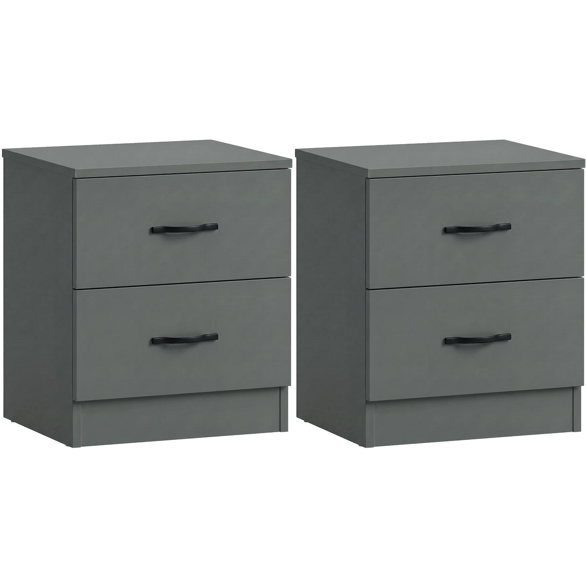 Riano 2 Drawer Bedside  Chest Set Green Bedroom Storage Unit
