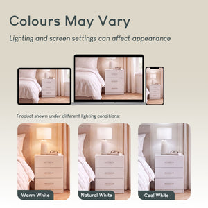 Riano 3 Drawer Bedside  Chest Set White Bedroom Storage Unit
