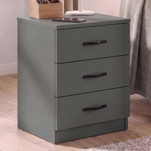 Riano 3 Drawer Bedside  Chest Set Green Bedroom Storage Unit
