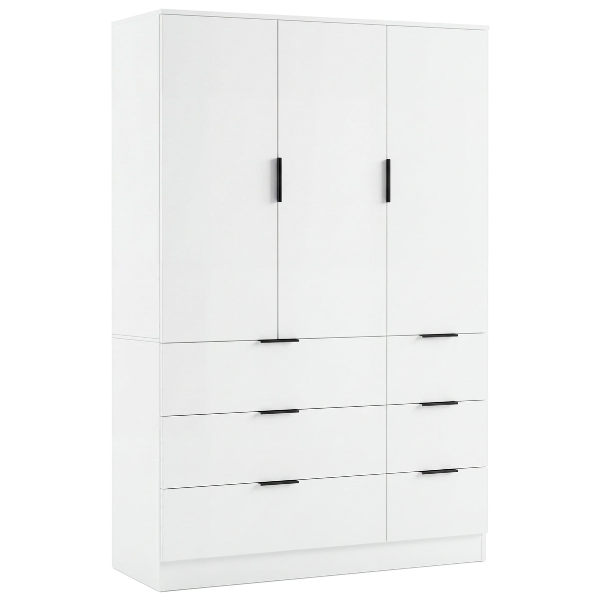Trega 3 Door 6 Drawer Wardrobe, White
