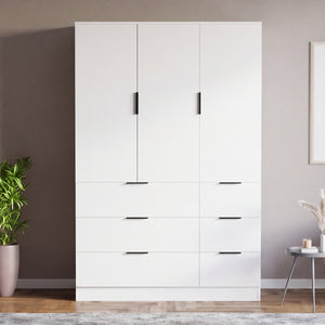 Trega 3 Door 6 Drawer Wardrobe, White