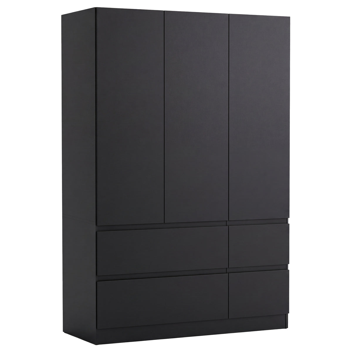 Denver 3 Door 4 Drawer Wardrobe, Black