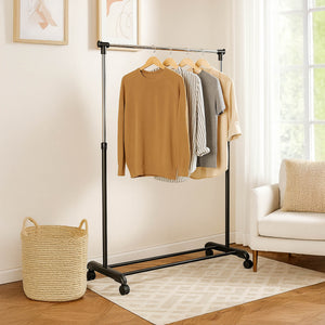 Single Garment Rack - Silver