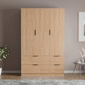Trega 3 Door 4 Drawer Wardrobe, Pine
