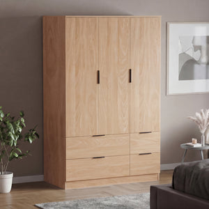 Trega 3 Door 4 Drawer Wardrobe, Pine