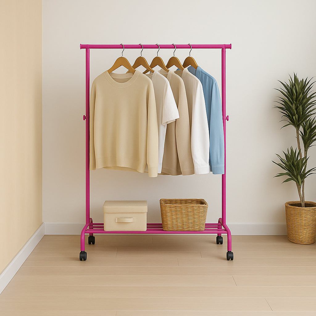 Single Garment Rack - Pink