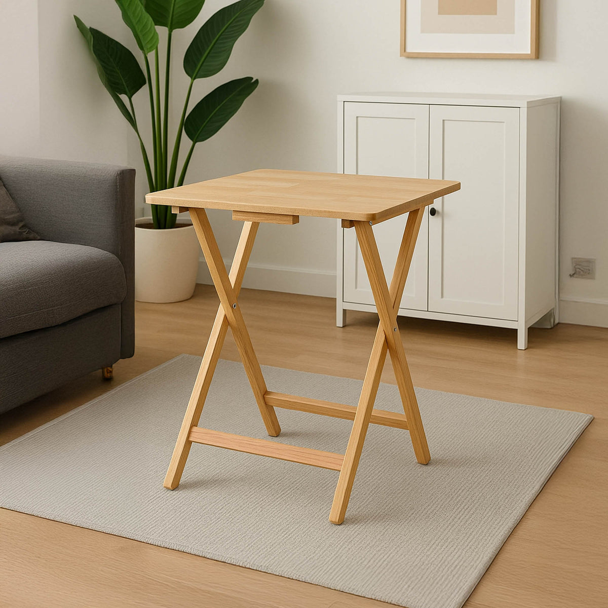 Folding Snack Table - Natural