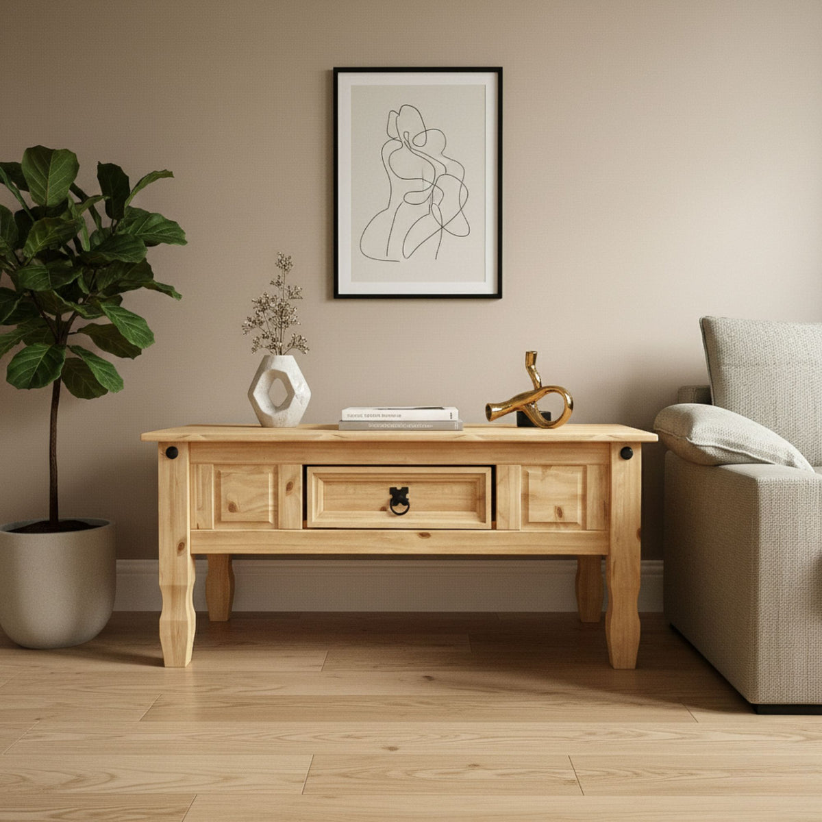 Corona 1-Drawer Coffee Table