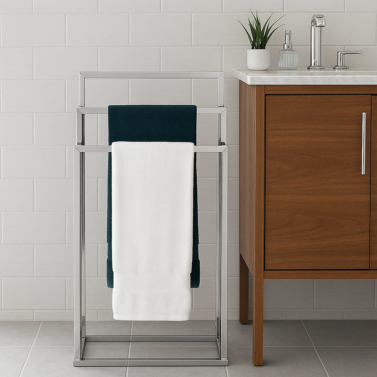 3-Tier Towel Stand - Square