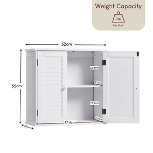 Liano 2-Door Wall Cabinet, White