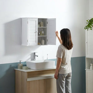 Liano 2-Door Wall Cabinet, White