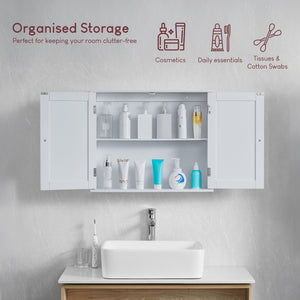 Priano 2-Door Wall Cabinet - White