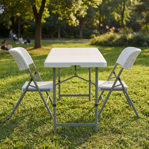 Folding 4ft Table & Set of 2 Folding Chairs