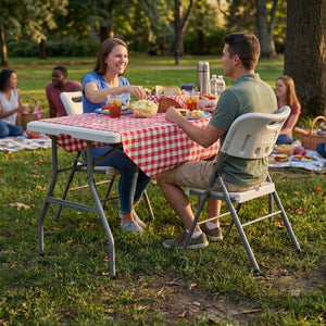Folding 5ft Table & Set of 2 Folding Chairs