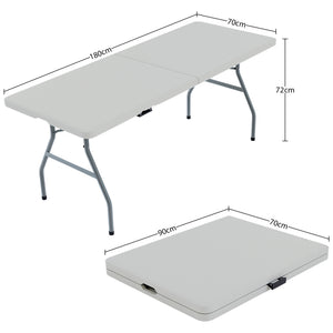 Folding 6ft Table & Set of 2 Folding Benches