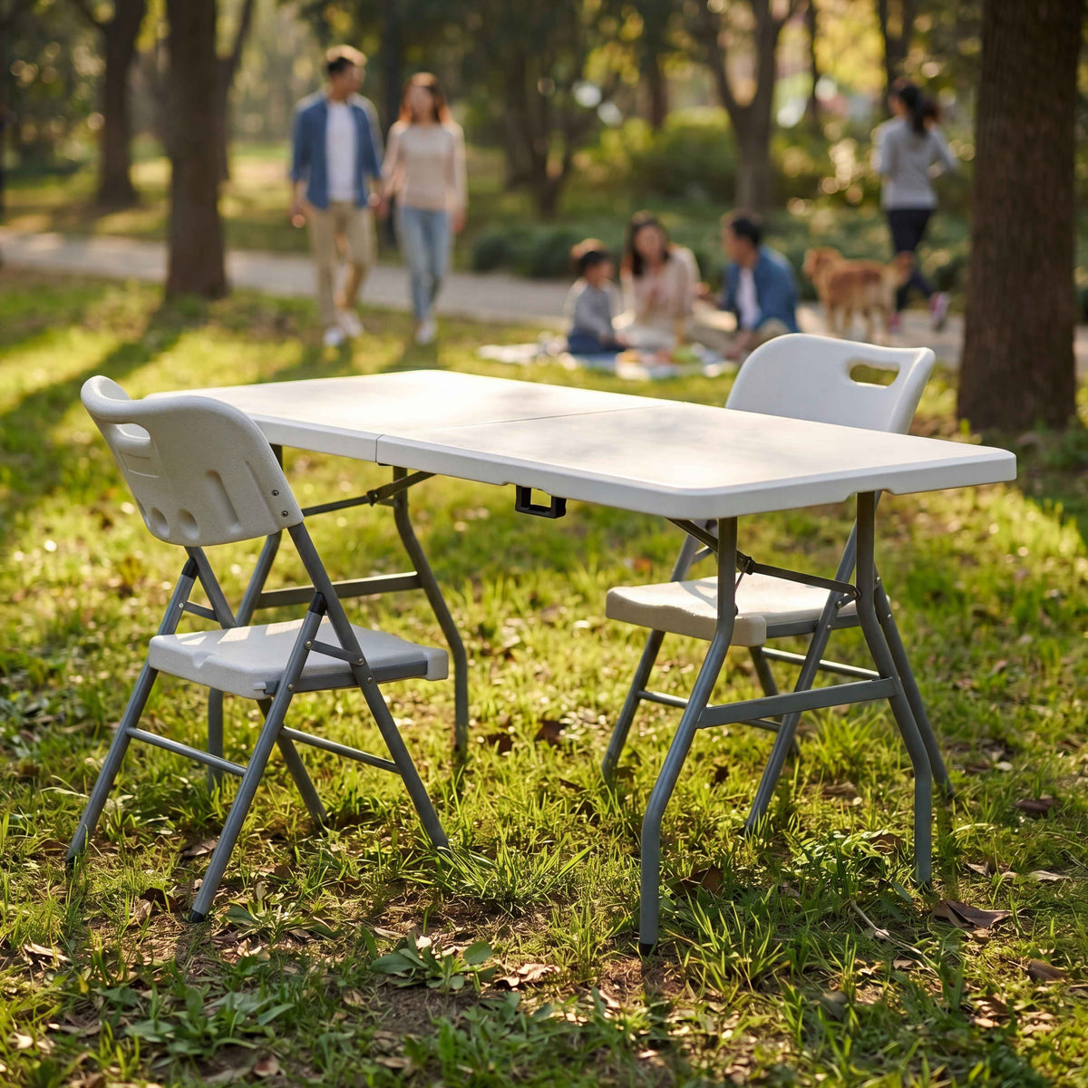 Folding 6ft Table & Set of 2 Folding Chairs
