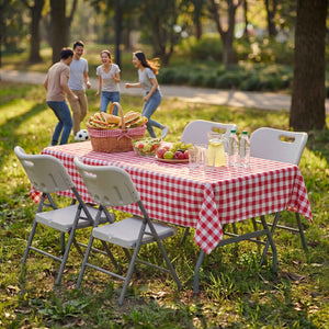 Folding 6ft Table & Set of 4 Folding Chairs