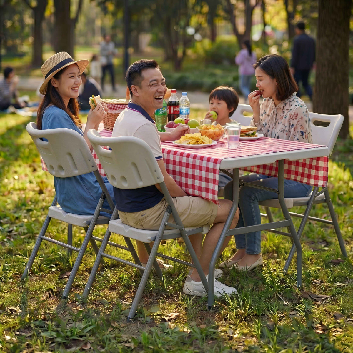 Folding 6ft Table & Set of 4 Folding Chairs