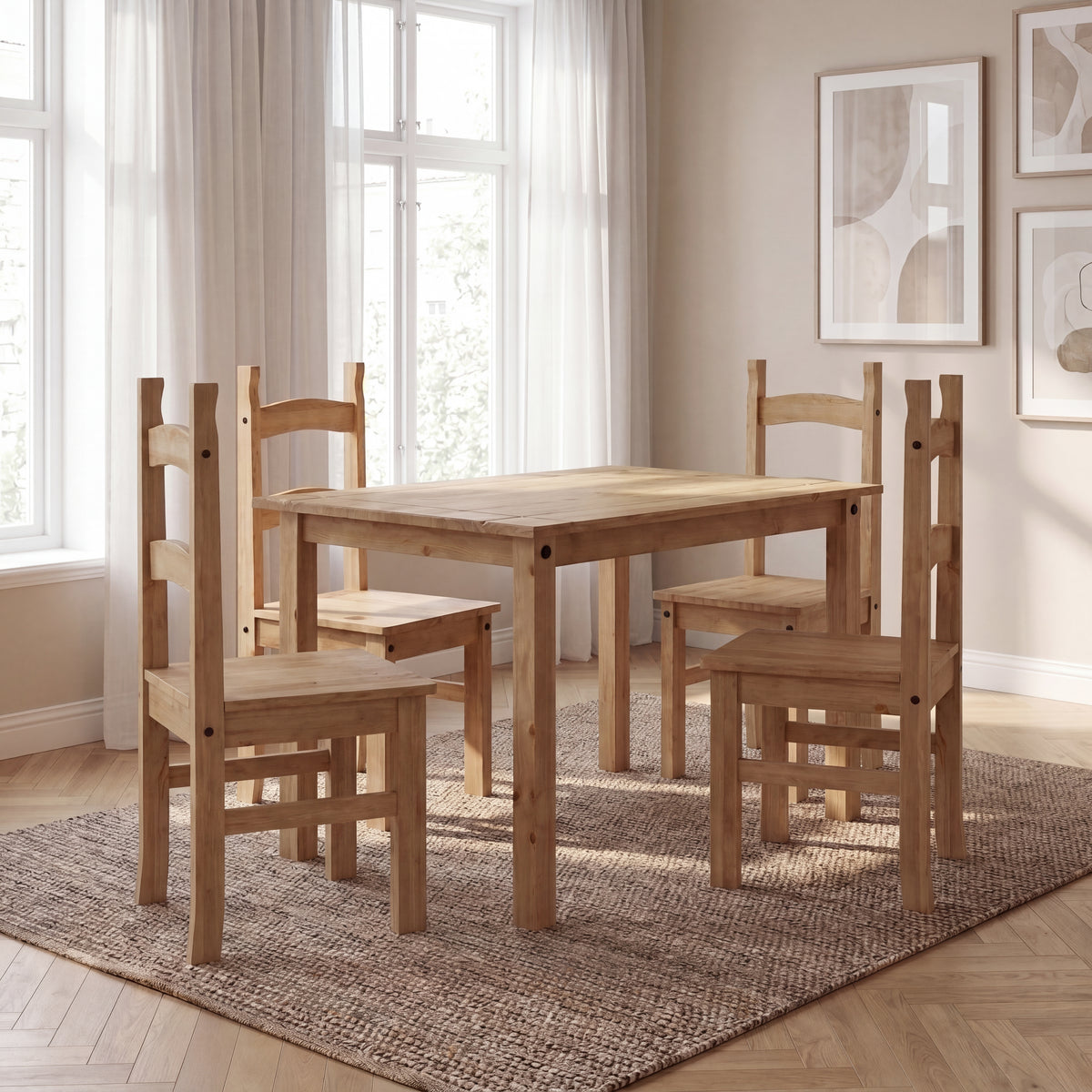 Corona 4-Seater Dining Set