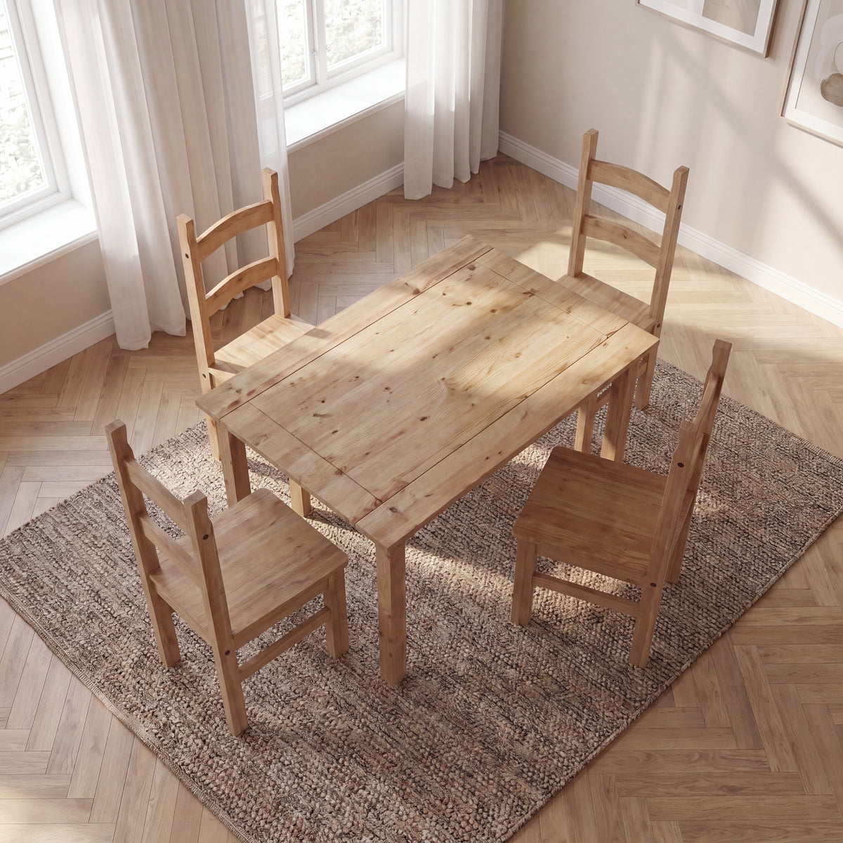 Corona 4-Seater Dining Set