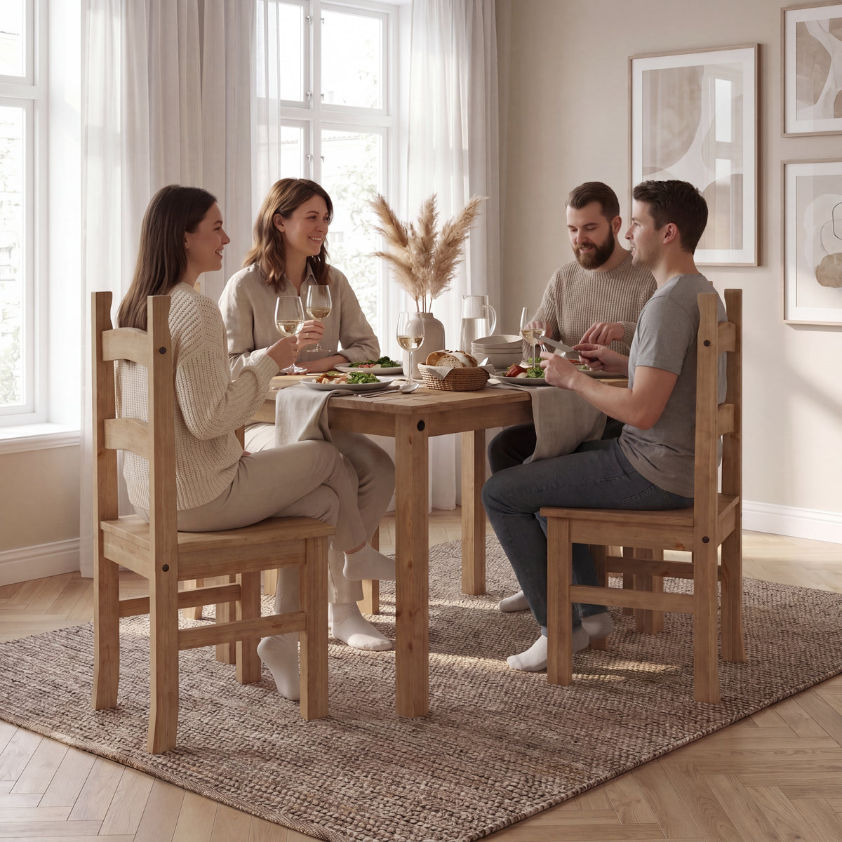 Corona 4-Seater Dining Set