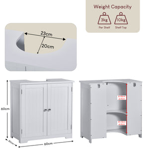 Priano 2-Door Under Sink Cabinet - White