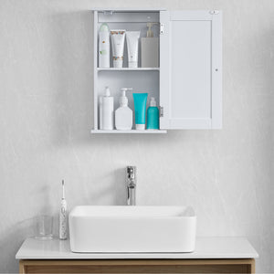 Priano 1-Door Wall Cabinet - White