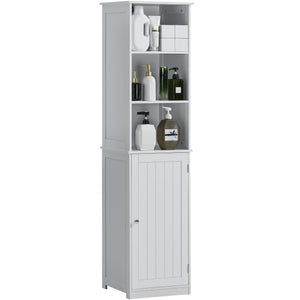Priano 1-Door 2-Shelf Tall Cabinet, White