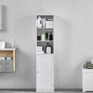 Priano 1-Door 2-Shelf Tall Cabinet, White