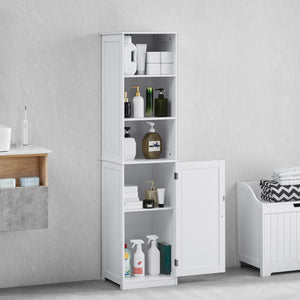 Priano 1-Door 2-Shelf Tall Cabinet, White