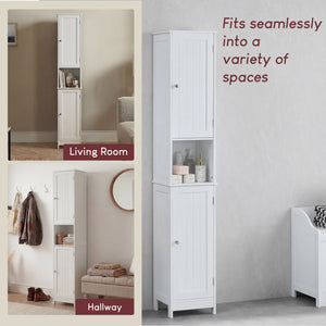 Priano 2-Door Tall Cabinet - White