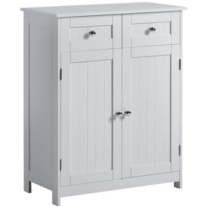 Priano 2-Drawer 2-Door Freestanding Cabinet - White